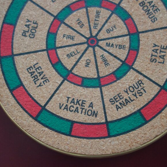 Desktop Mini Two Sided Dart Board includes Standard Dart Board  & Boss Board - Picture 7 of 16